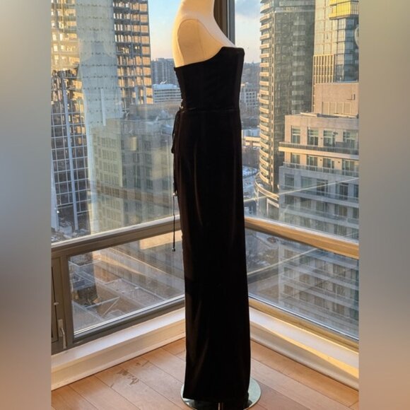 🆕 BRONX & BANCO 🧿 NWOT Florentina Corset Gown, Black Velvet, Sz XS US 2 - Picture 11 of 15